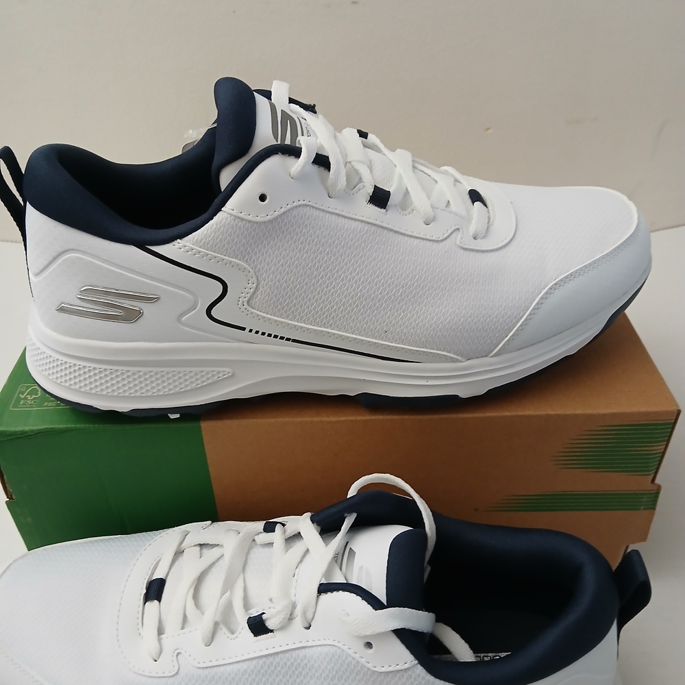 Skechers Go Golf Torque Sport 2 White/Navy Size 10 Men's $60 - Picture 2 of 14